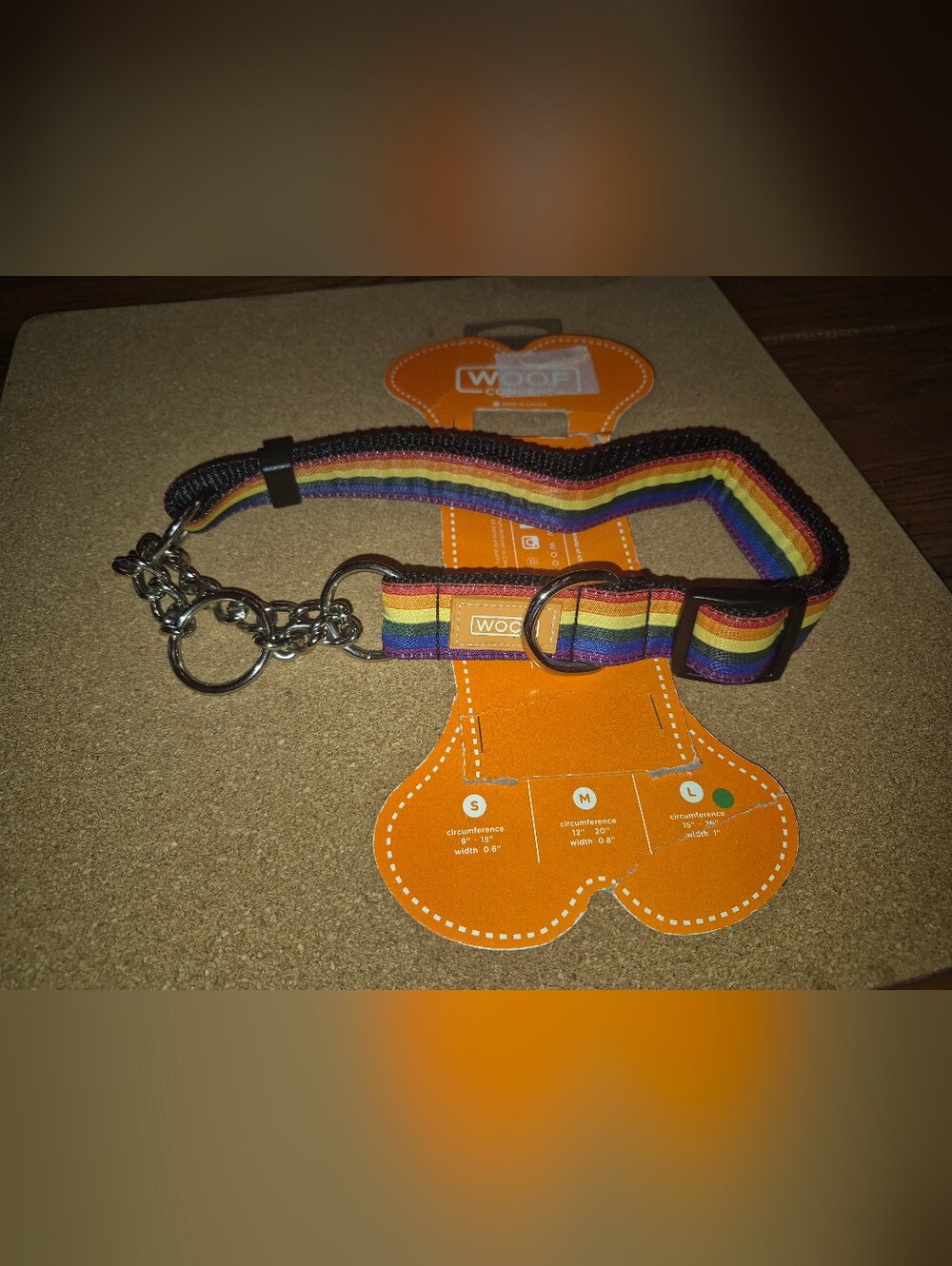 🌈 Martingale Dog Collar Rainbow Motif
